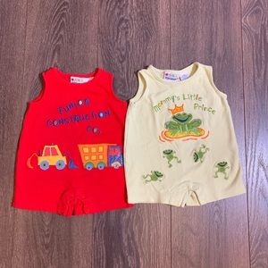 Mini Wear Pair Of Cute Jon Jon’s 3/6m